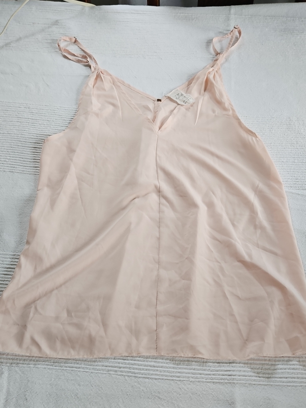 Free People Pale Blush V-Neck Satin Camisole